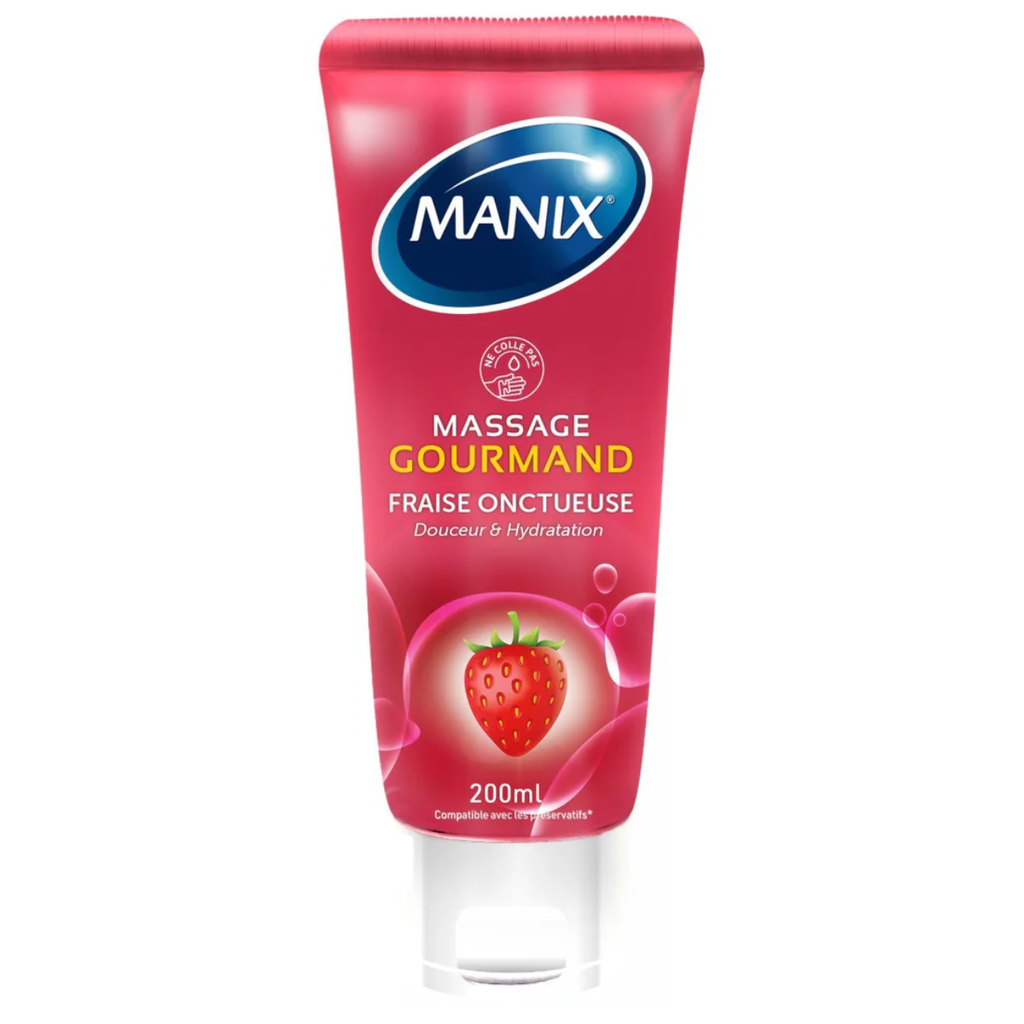 Manix Massage Gourmand Fraise - 200 mL