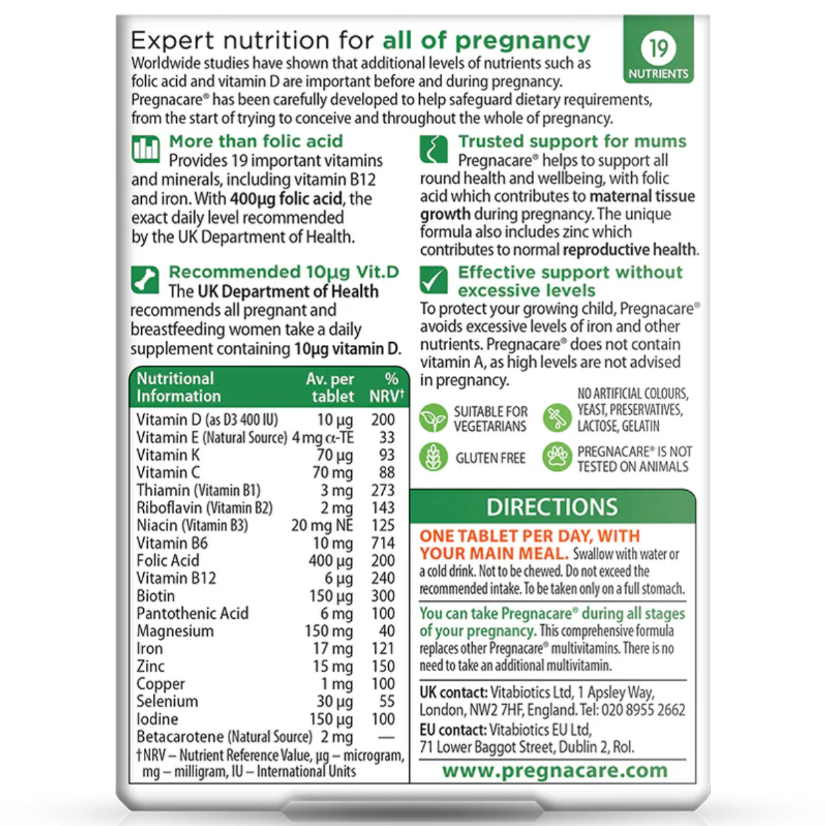 Pregnacare Grossesse Original - 30 Gélules
