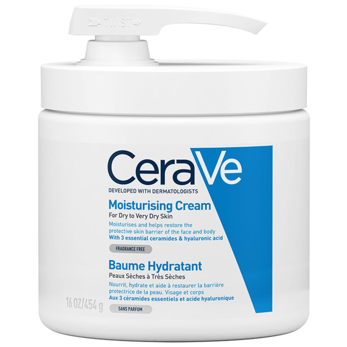 CeraVe Baume Hydratant - 454 g avec Pompe