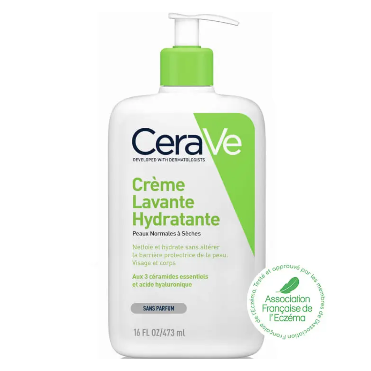 CeraVe Crème Lavante Hydratante pour Peaux Normales à Sèches - 473 mL