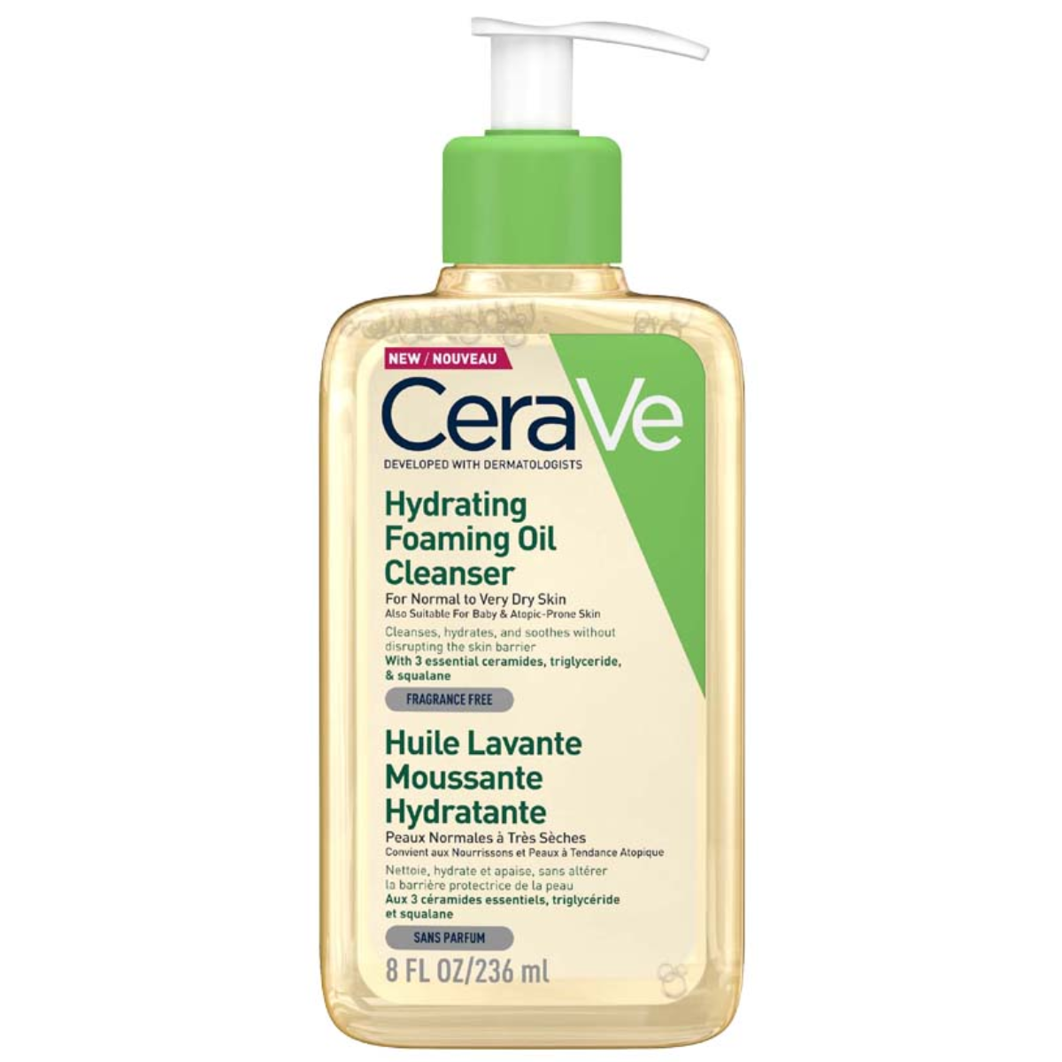 CeraVe Huile Lavante Moussante Hydratante - 236 mL