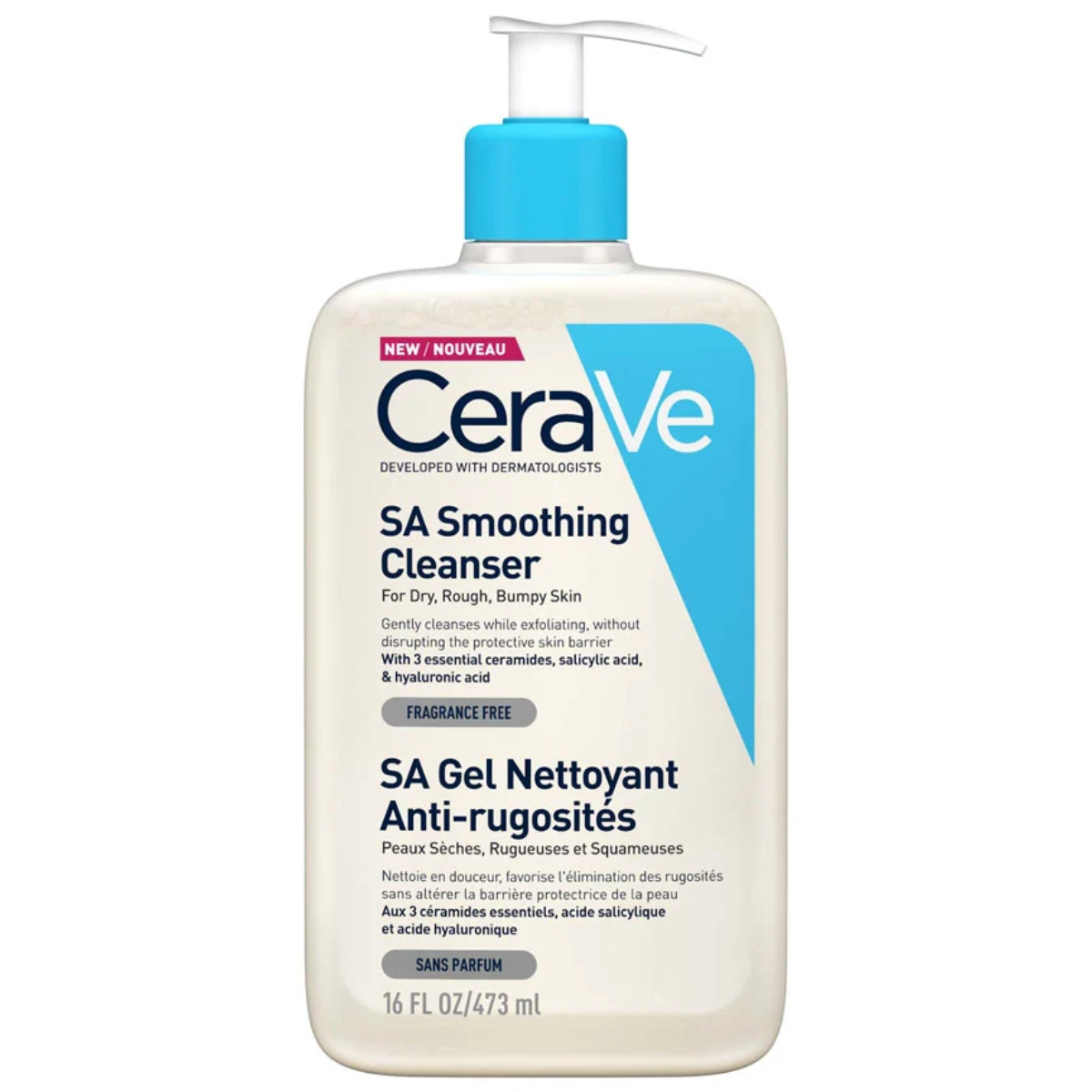 CeraVe SA Gel Nettoyant Anti-rugosités - 473 mL