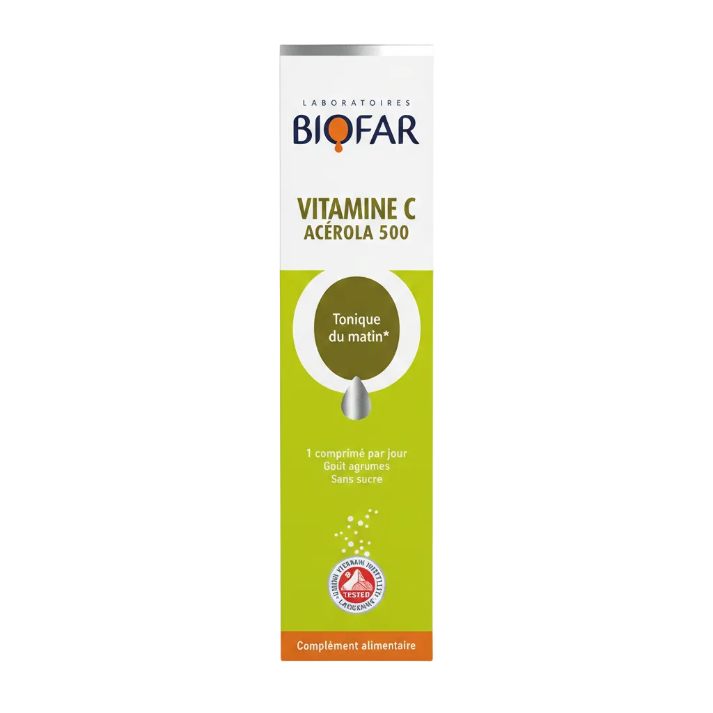 Biofar Vitamine C Acérola 500 - 20 Comprimés