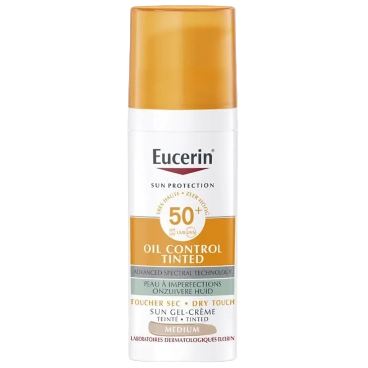 Eucerin Sun Oil Control Gel-Crème Toucher Sec Teinté SPF 50+ - 50 mL