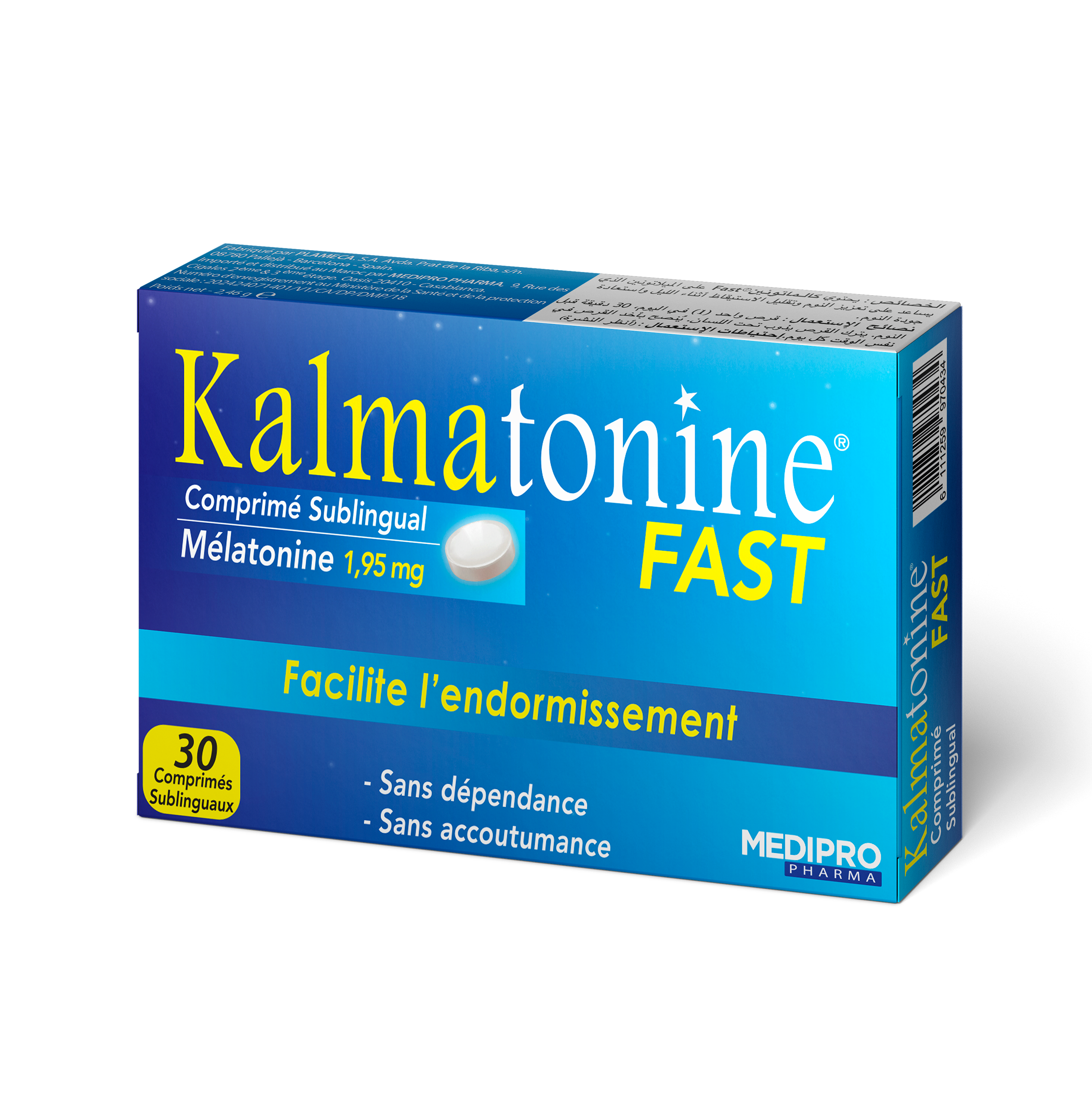 Kalmatonine Fast Mélatonine 1,95 mg - 30 Comprimés Sublinguaux