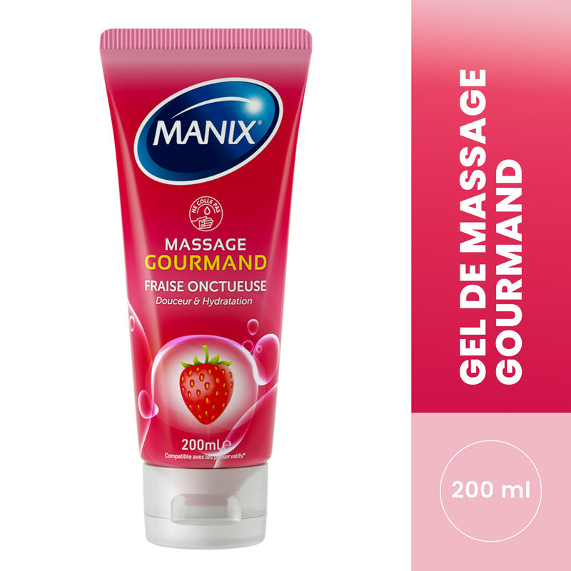Manix Massage Gourmand Fraise - 200 mL