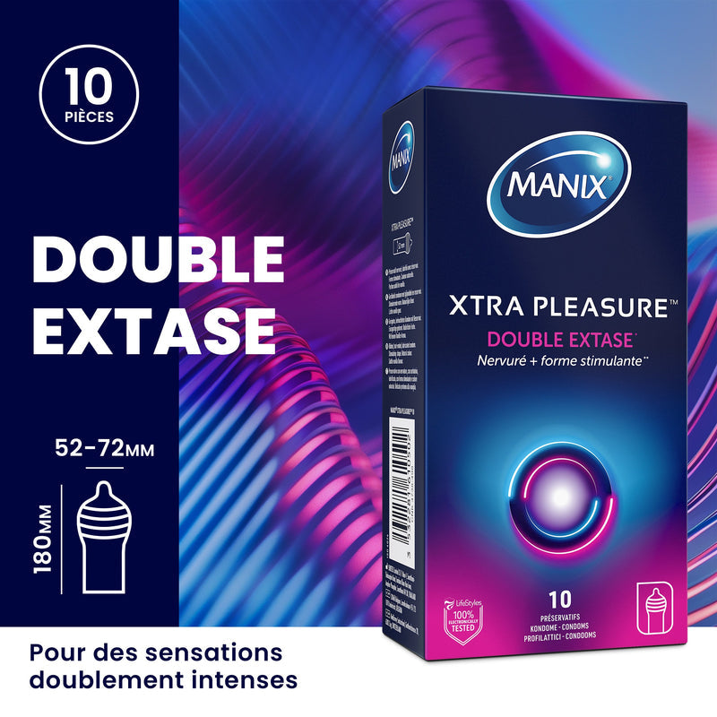 Manix Xtra Pleasure Double Extase - 10 Préservatifs