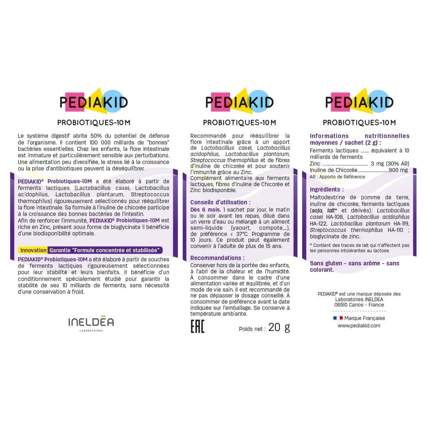 Pediakid Probiotiques - 10 Sachets